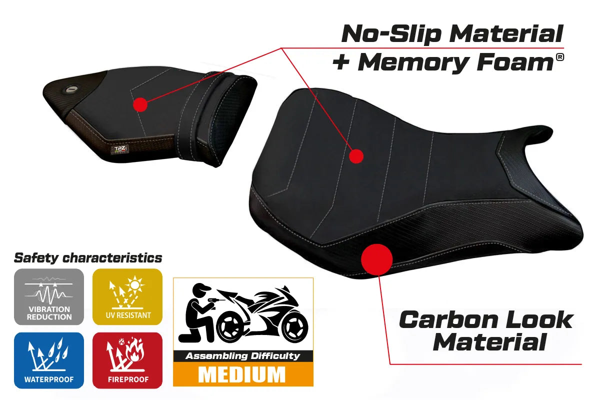 Yhteensopiva istuinpäällinen - BMW S 1000 R 2014-2020 - mod Spira 2 Comfort System