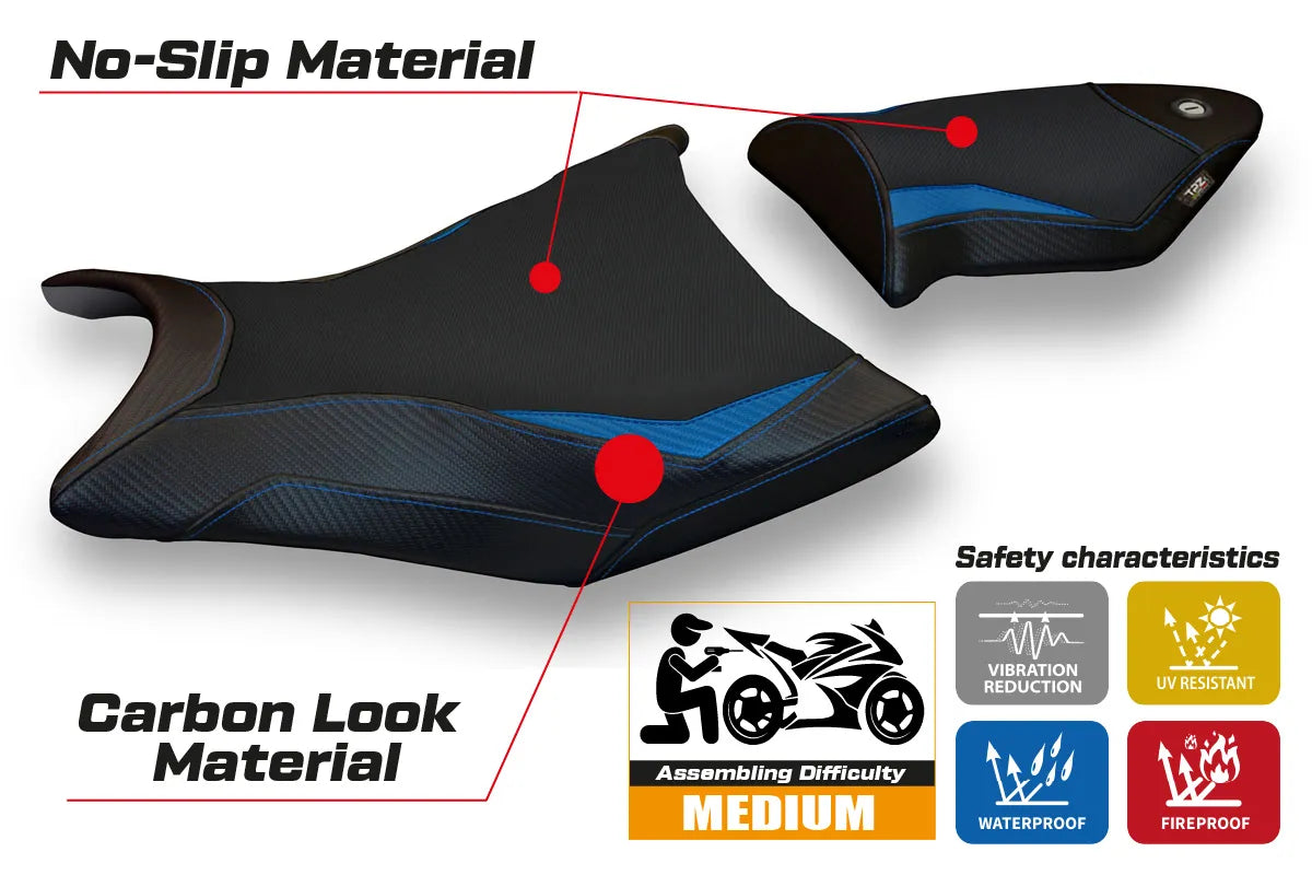 Yhteensopiva istuinpäällinen - BMW S 1000 RR 2009-2011 - mod Alabama 2