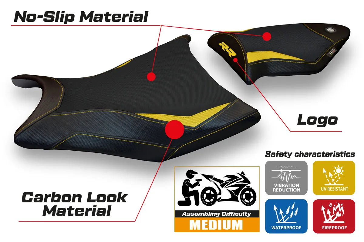Yhteensopiva istuinpäällinen - BMW S 1000 RR 2009-2011 - mod Alabama 2