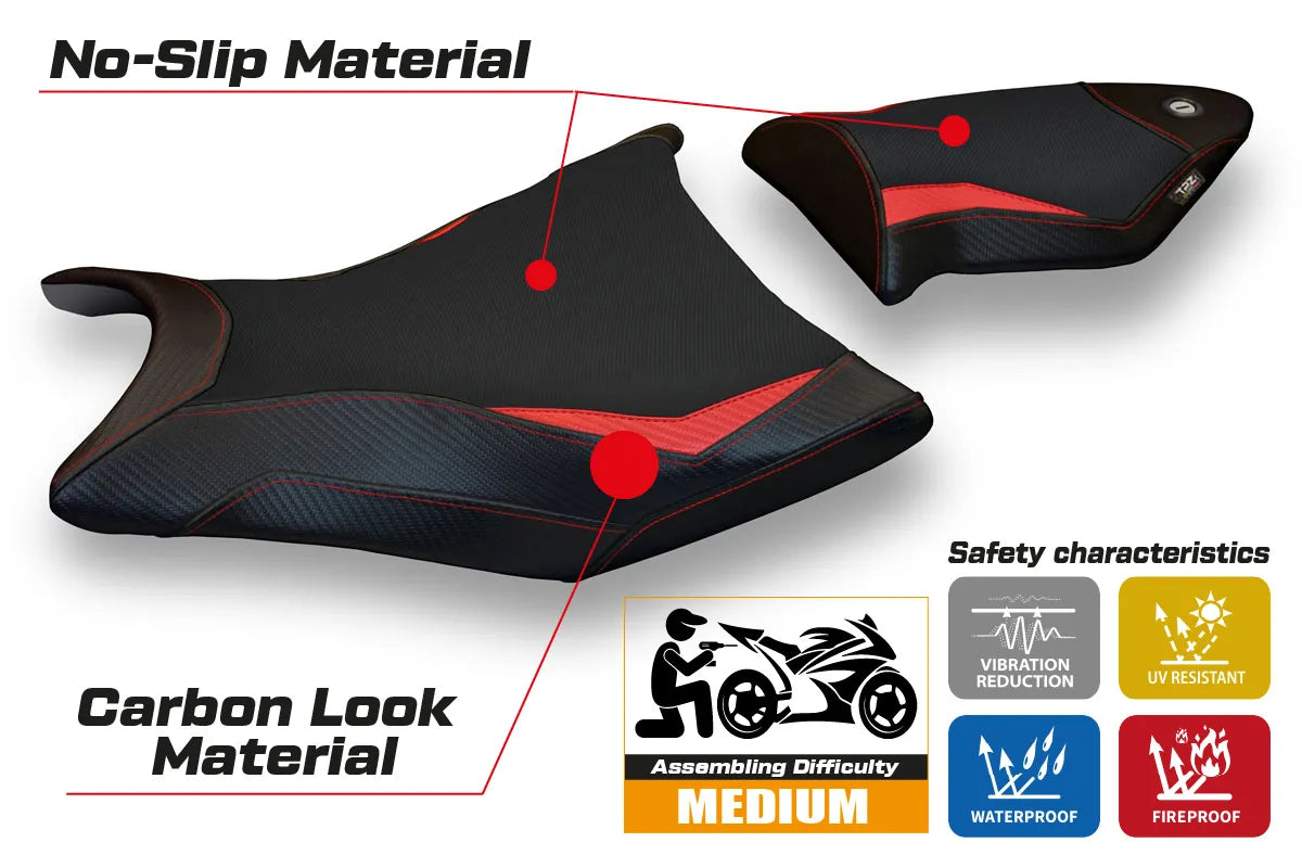 Yhteensopiva istuinpäällinen - BMW S 1000 RR 2009-2011 - mod Alabama 2