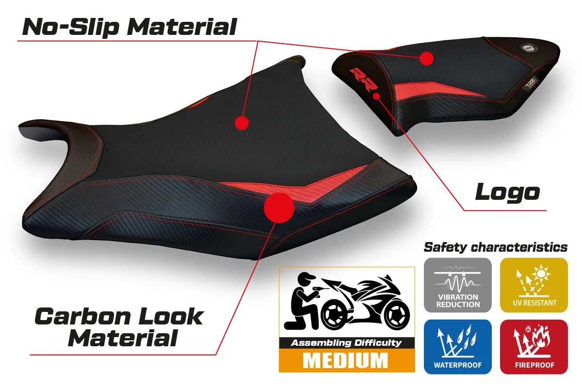 Yhteensopiva istuinpäällinen - BMW S 1000 RR 2009-2011 - mod Alabama 2