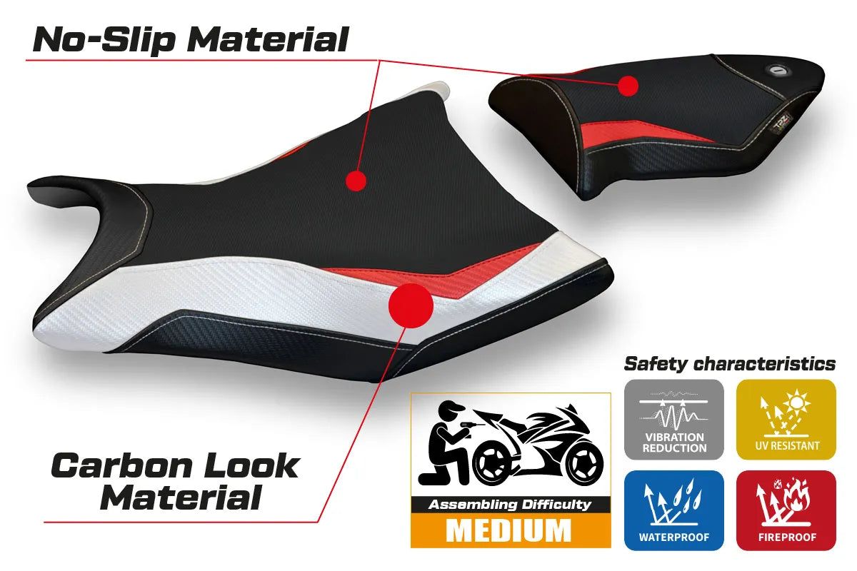 Yhteensopiva istuinpäällinen - BMW S 1000 RR 2009-2011 - mod Alabama Special Color