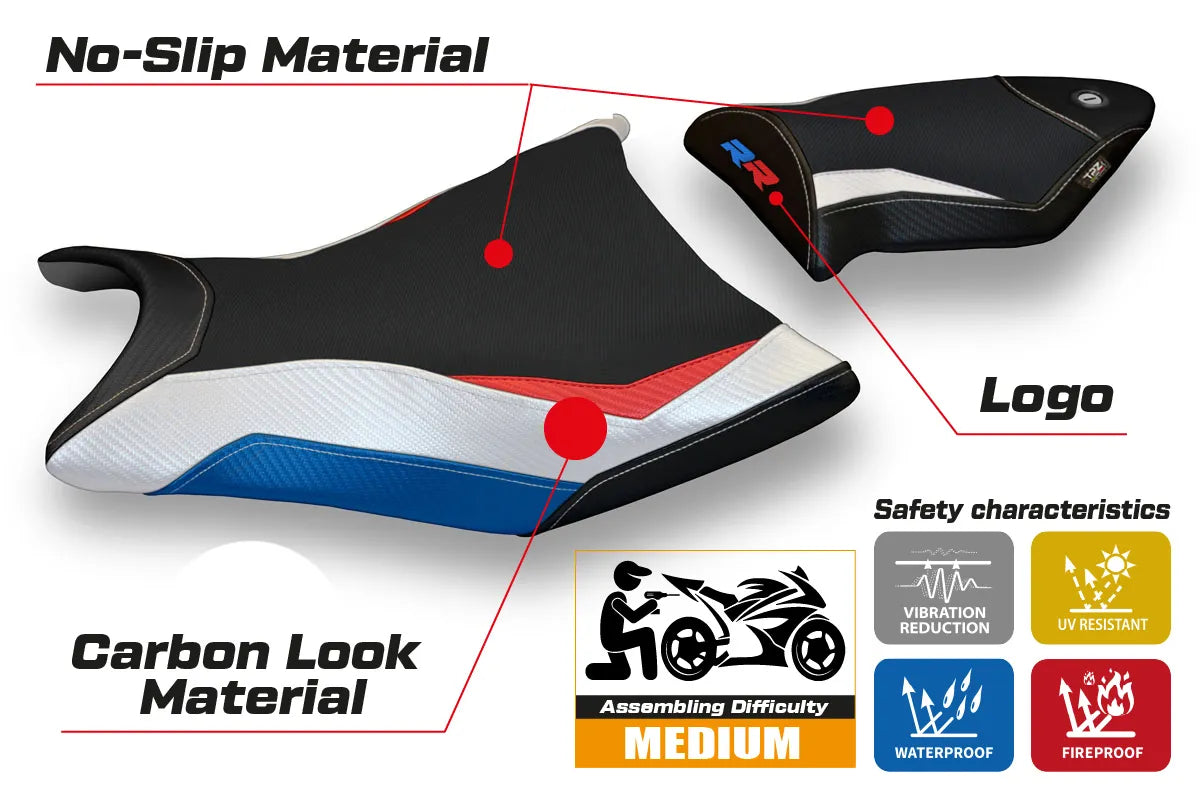 Yhteensopiva istuinpäällinen - BMW S 1000 RR 2009-2011 - mod Alabama Special Color