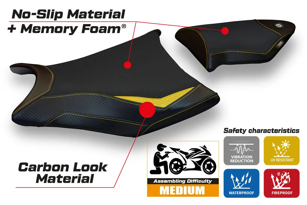 Yhteensopiva istuinpäällinen - BMW S 1000 RR 2009-2011 - mod Essen 2 Comfort System