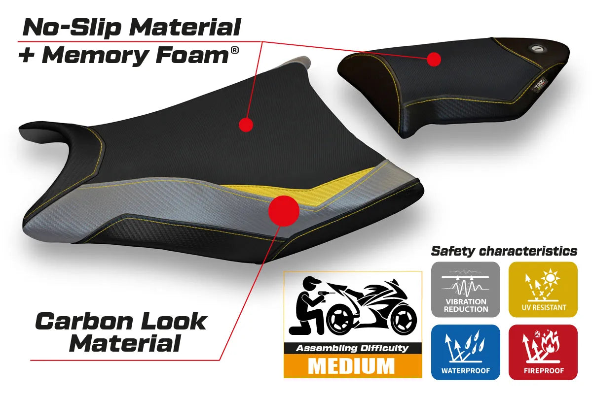 Yhteensopiva istuinpäällinen - BMW S 1000 RR 2009-2011 - mod Essen Special Color Comfort System