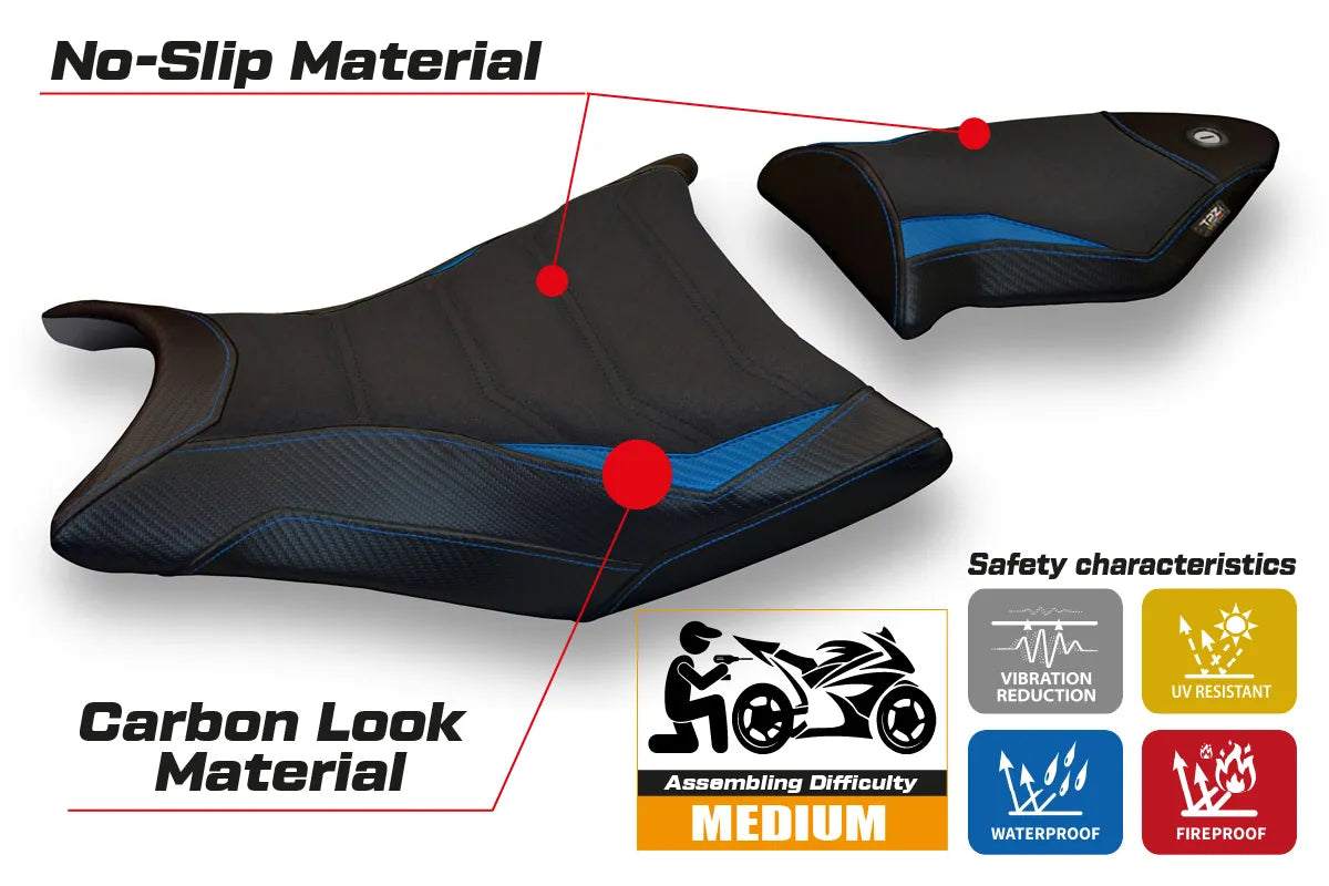 Yhteensopiva istuinpäällinen - BMW S 1000 RR 2009-2011 - mod Giuba 2 Ultragrip