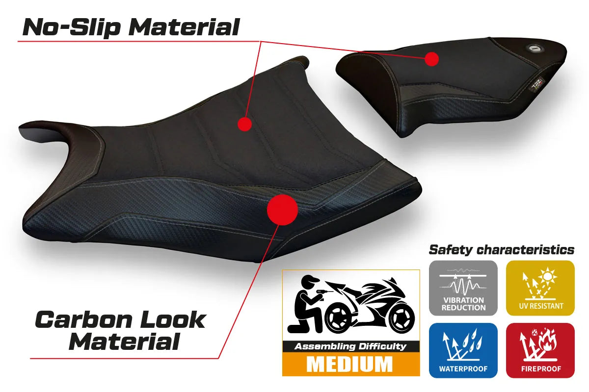 Yhteensopiva istuinpäällinen - BMW S 1000 RR 2009-2011 - mod Giuba 2 Ultragrip