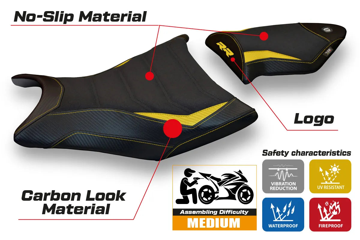 Yhteensopiva istuinpäällinen - BMW S 1000 RR 2009-2011 - mod Giuba 2 Ultragrip