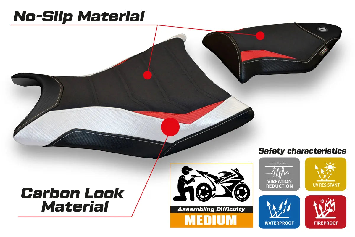 Yhteensopiva istuinpäällinen - BMW S 1000 RR 2009-2011 - mod Giuba Special Color Ultragrip