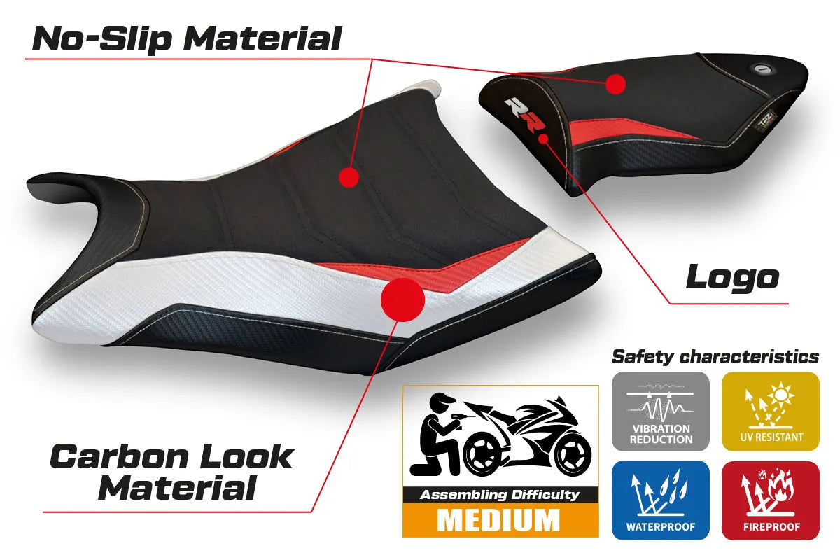 Yhteensopiva istuinpäällinen - BMW S 1000 RR 2009-2011 - mod Giuba Special Color Ultragrip