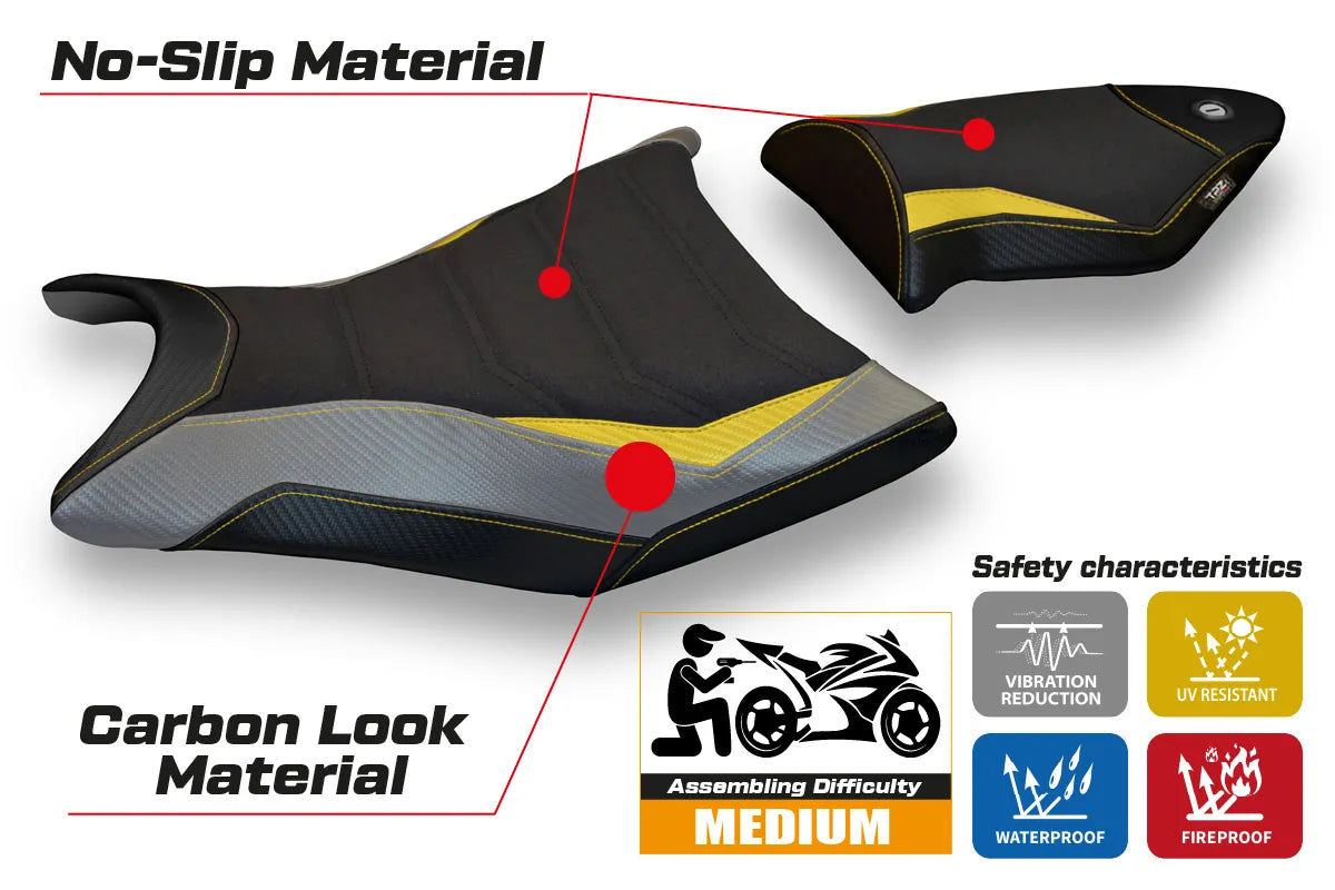 Yhteensopiva istuinpäällinen - BMW S 1000 RR 2009-2011 - mod Giuba Special Color Ultragrip