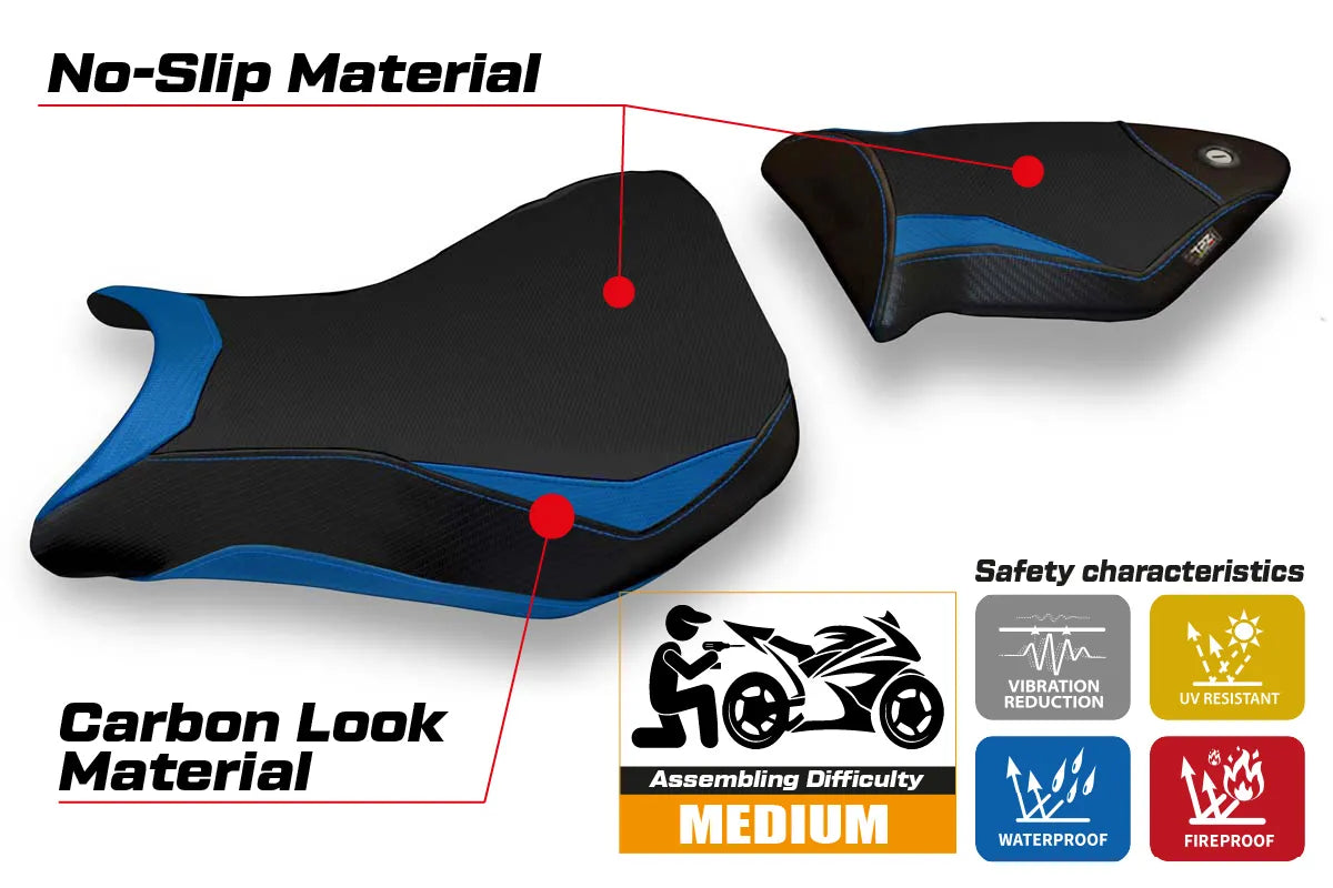 Yhteensopiva istuinpäällinen - BMW S 1000 RR 2012-2014 - mod Baku 2