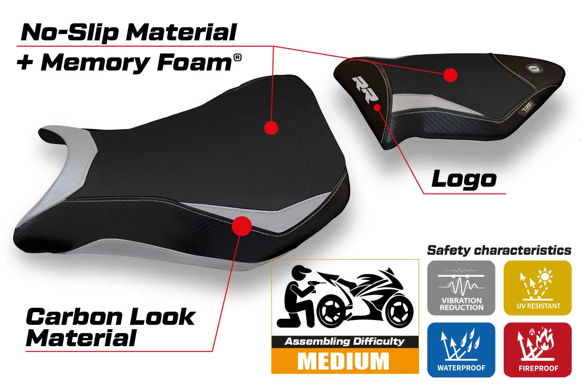 Yhteensopiva istuinpäällinen - BMW S 1000 RR 2012-2014 - mod Dacca 2 Comfort System