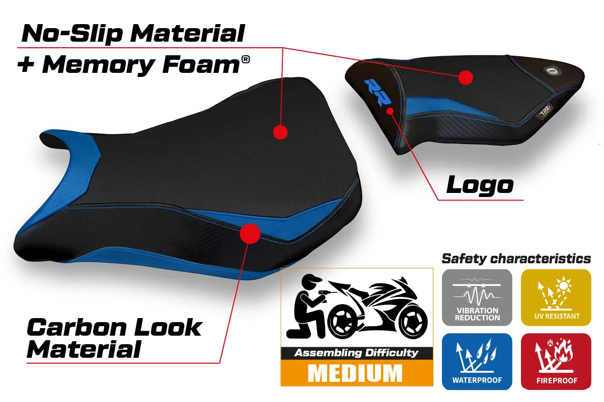 Yhteensopiva istuinpäällinen - BMW S 1000 RR 2012-2014 - mod Dacca 2 Comfort System