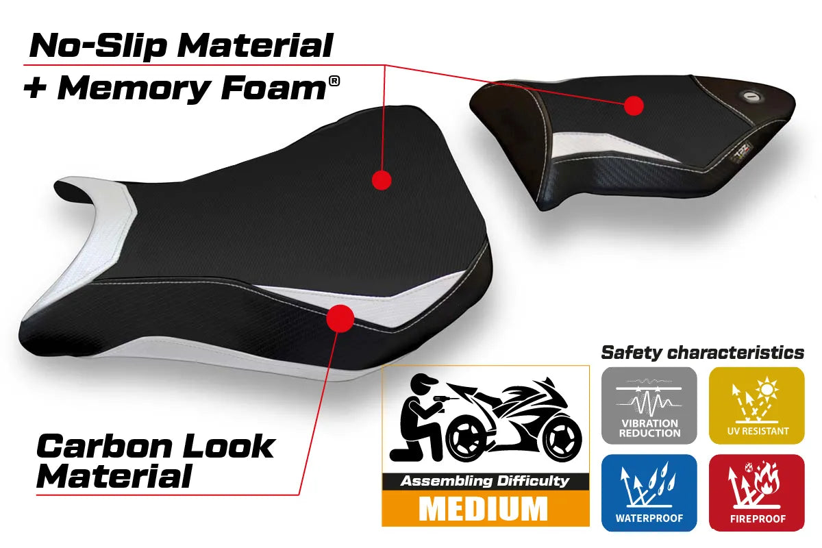 Yhteensopiva istuinpäällinen - BMW S 1000 RR 2012-2014 - mod Dacca 2 Comfort System