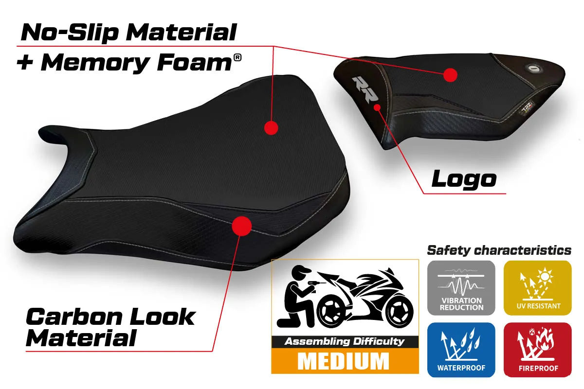 Yhteensopiva istuinpäällinen - BMW S 1000 RR 2012-2014 - mod Dacca 2 Comfort System
