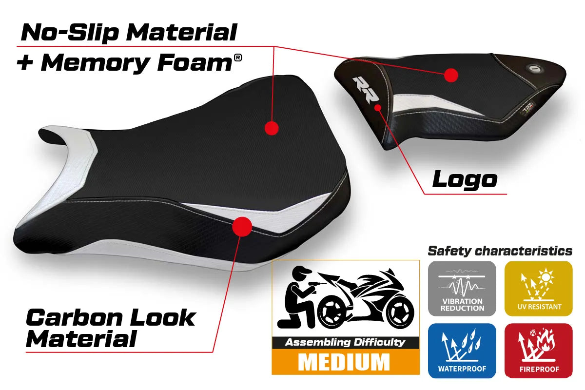 Yhteensopiva istuinpäällinen - BMW S 1000 RR 2012-2014 - mod Dacca 2 Comfort System