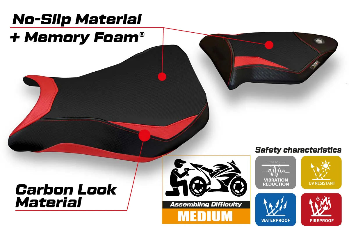 Yhteensopiva istuinpäällinen - BMW S 1000 RR 2012-2014 - mod Dacca 2 Comfort System