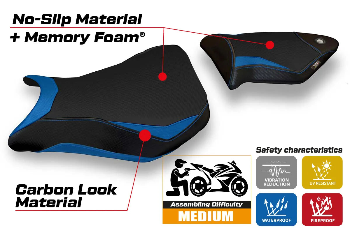 Yhteensopiva istuinpäällinen - BMW S 1000 RR 2012-2014 - mod Dacca 2 Comfort System