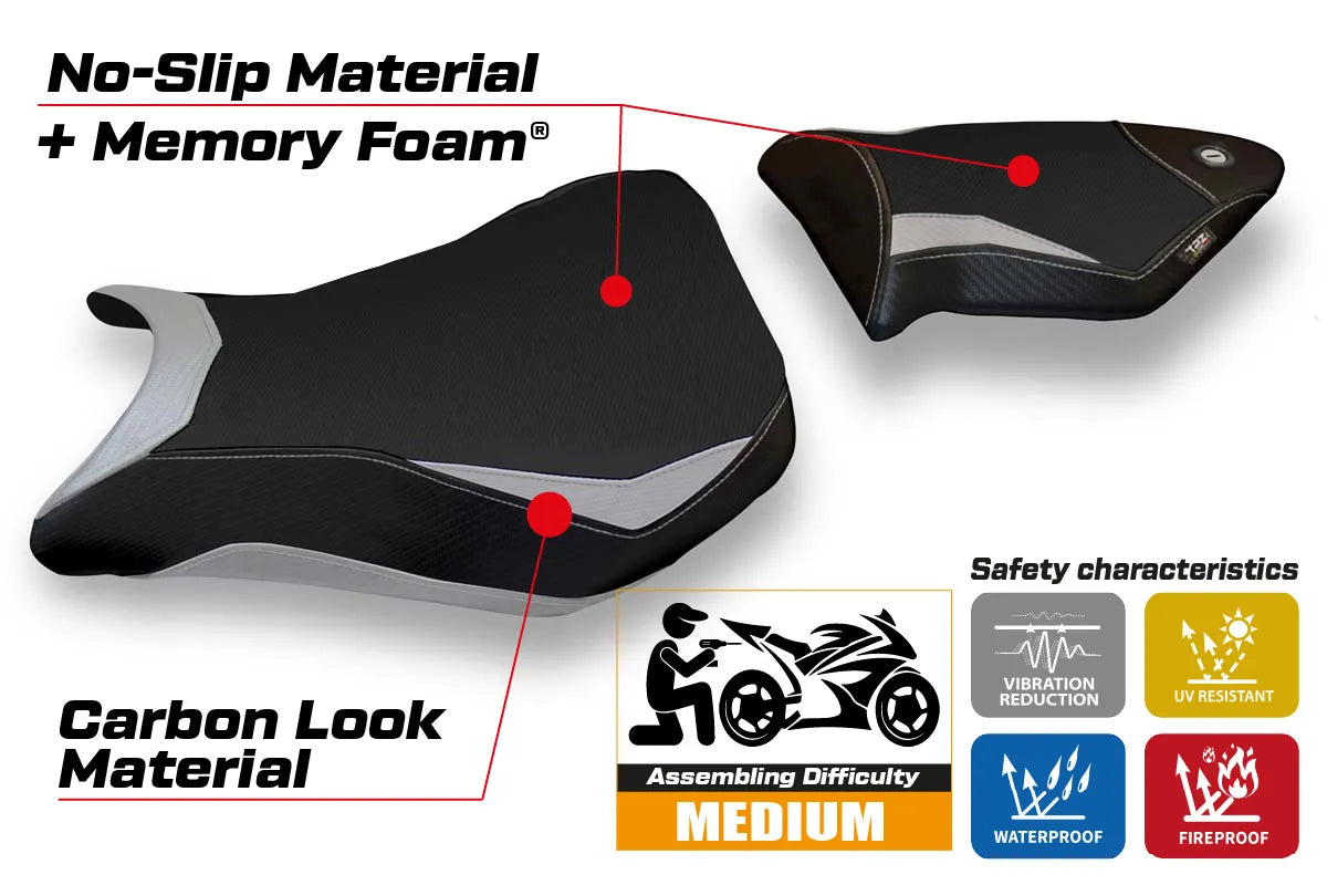 Yhteensopiva istuinpäällinen - BMW S 1000 RR 2012-2014 - mod Dacca 2 Comfort System