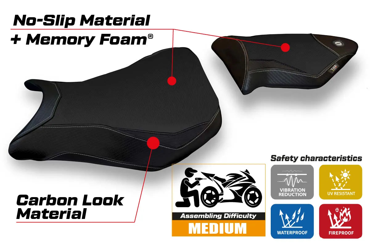 Yhteensopiva istuinpäällinen - BMW S 1000 RR 2012-2014 - mod Dacca 2 Comfort System