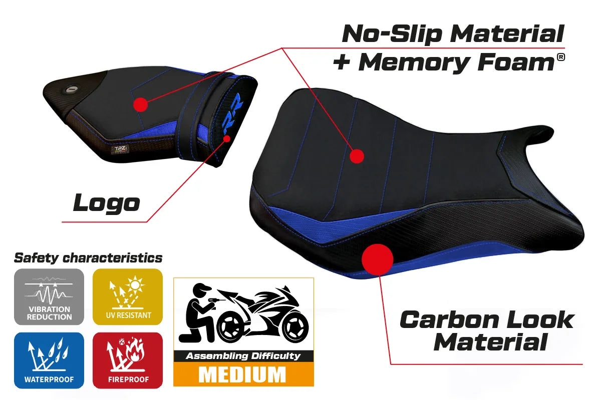 Yhteensopiva istuinpäällinen - BMW S 1000 RR 2015-2018 - Vittoria 2 Comfort System -modifikaatio