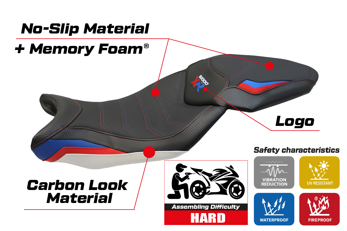 Yhteensopiva istuinpäällinen - BMW S 1000 XR 2015-2019 - mod Ardea HP Comfort System