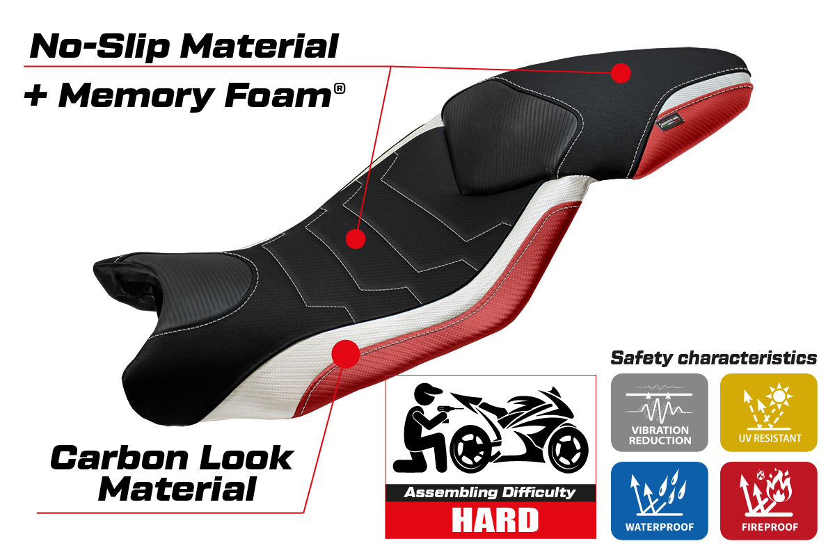 Yhteensopiva istuinpäällinen - BMW S 1000 XR 2015-2019 - mod Ardea Special Color Comfort System
