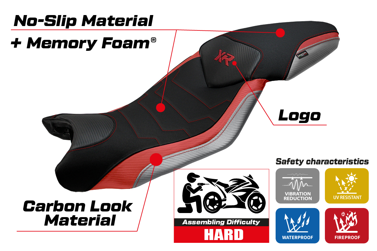Yhteensopiva istuinpäällinen - BMW S 1000 XR 2015-2019 - mod Ardea Special Color Comfort System
