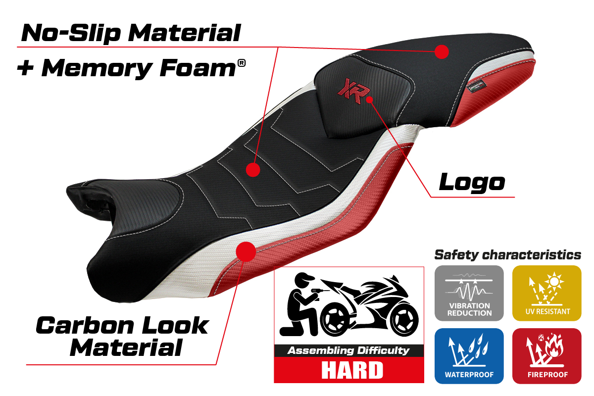 Yhteensopiva istuinpäällinen - BMW S 1000 XR 2015-2019 - mod Ardea Special Color Comfort System