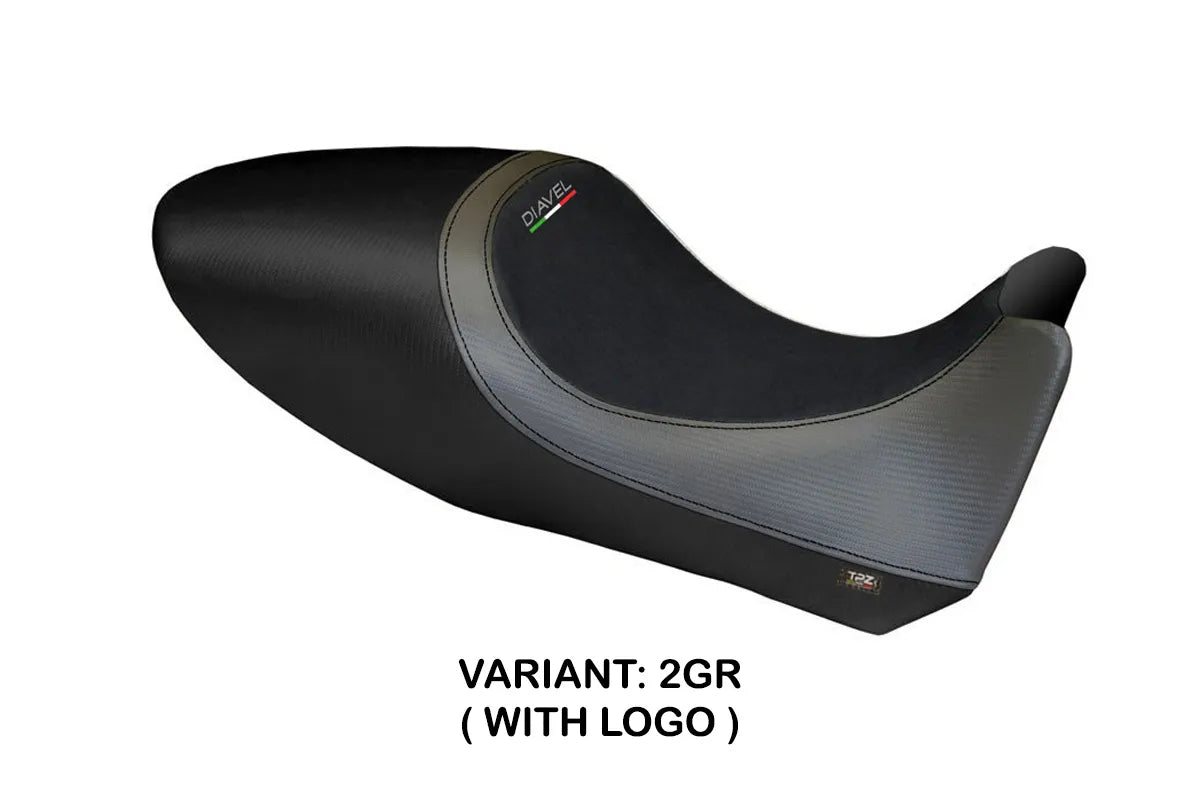Yhteensopiva istuinpäällinen - Ducati Diavel 2011-2013 - mod Arezzo Carbon Color