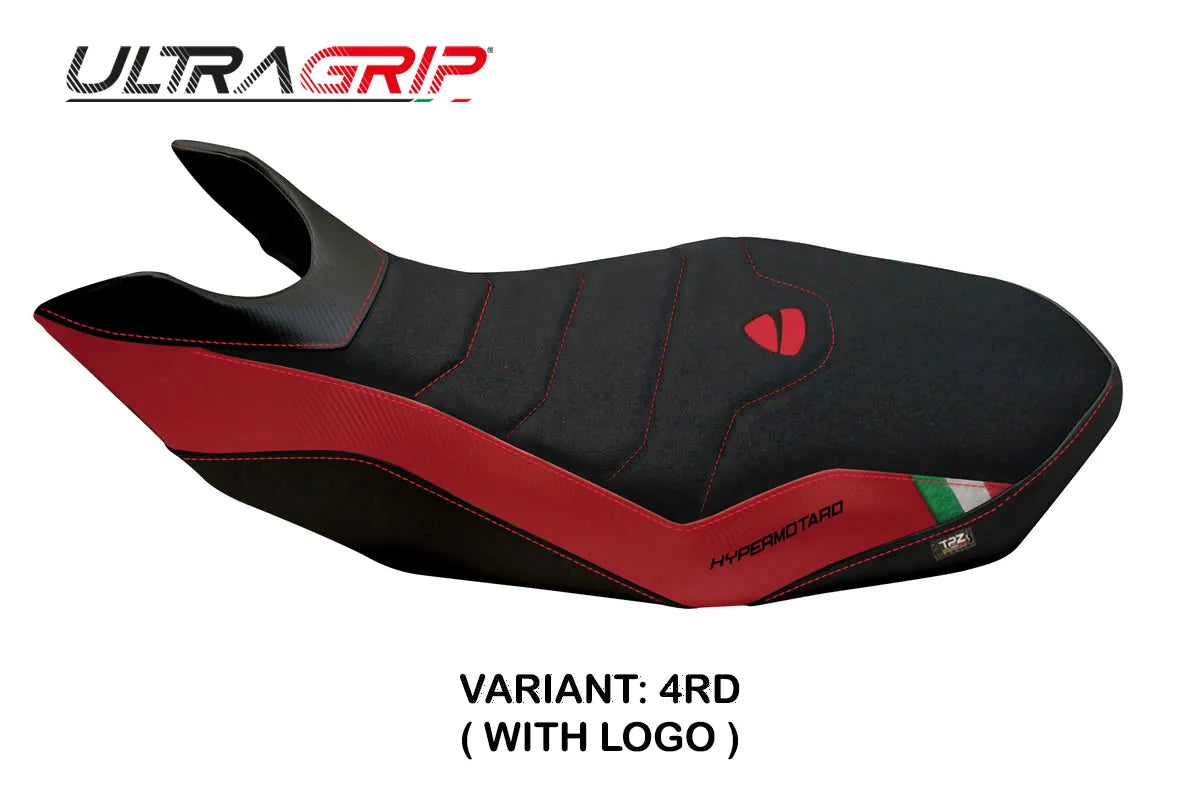 Yhteensopiva istuinpäällinen - Ducati Hypermotard 796 / 1100 / 1100 EVO 2007 - 2012 - mod Ribe 2 Ultragrip