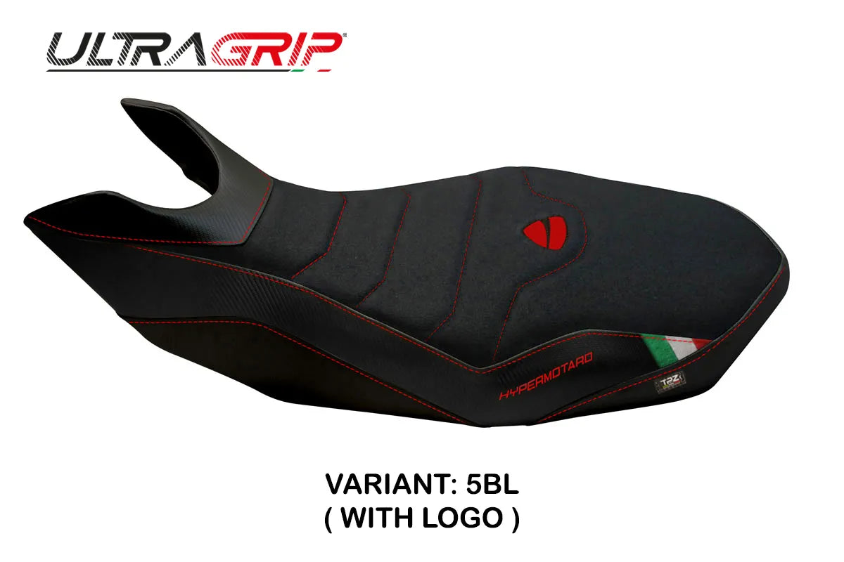 Yhteensopiva istuinpäällinen - Ducati Hypermotard 796 / 1100 / 1100 EVO 2007 - 2012 - mod Ribe 2 Ultragrip