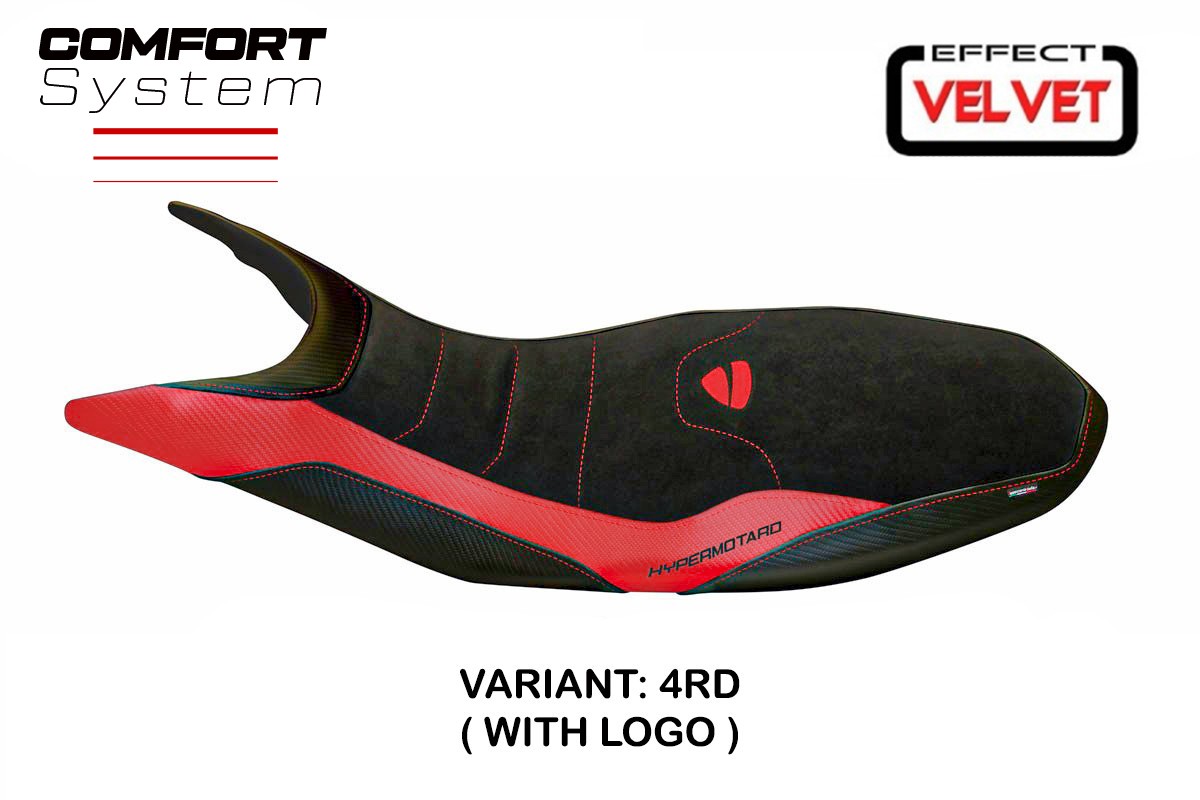 Yhteensopiva istuinpäällinen - Ducati Hypermotard 821 / 939 2013 - 2018 - mod Varna 1 Velvet Comfort System