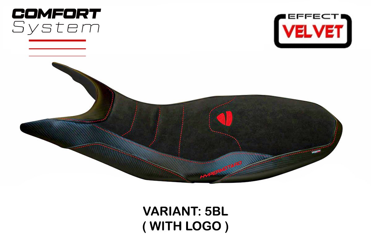 Yhteensopiva istuinpäällinen - Ducati Hypermotard 821 / 939 2013 - 2018 - mod Varna 1 Velvet Comfort System