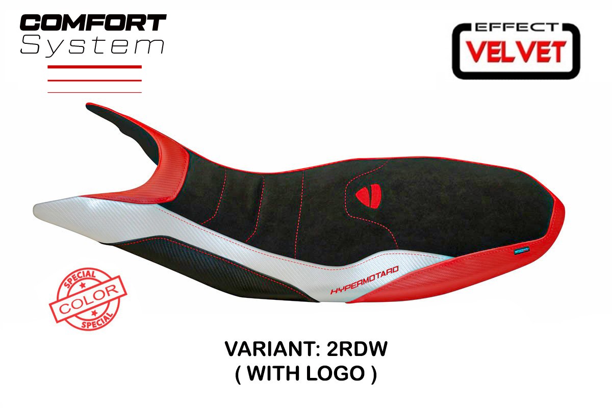Yhteensopiva istuinpäällinen - Ducati Hypermotard 821 / 939 2013-2018 - Varna Special Color Velvet Comfort System