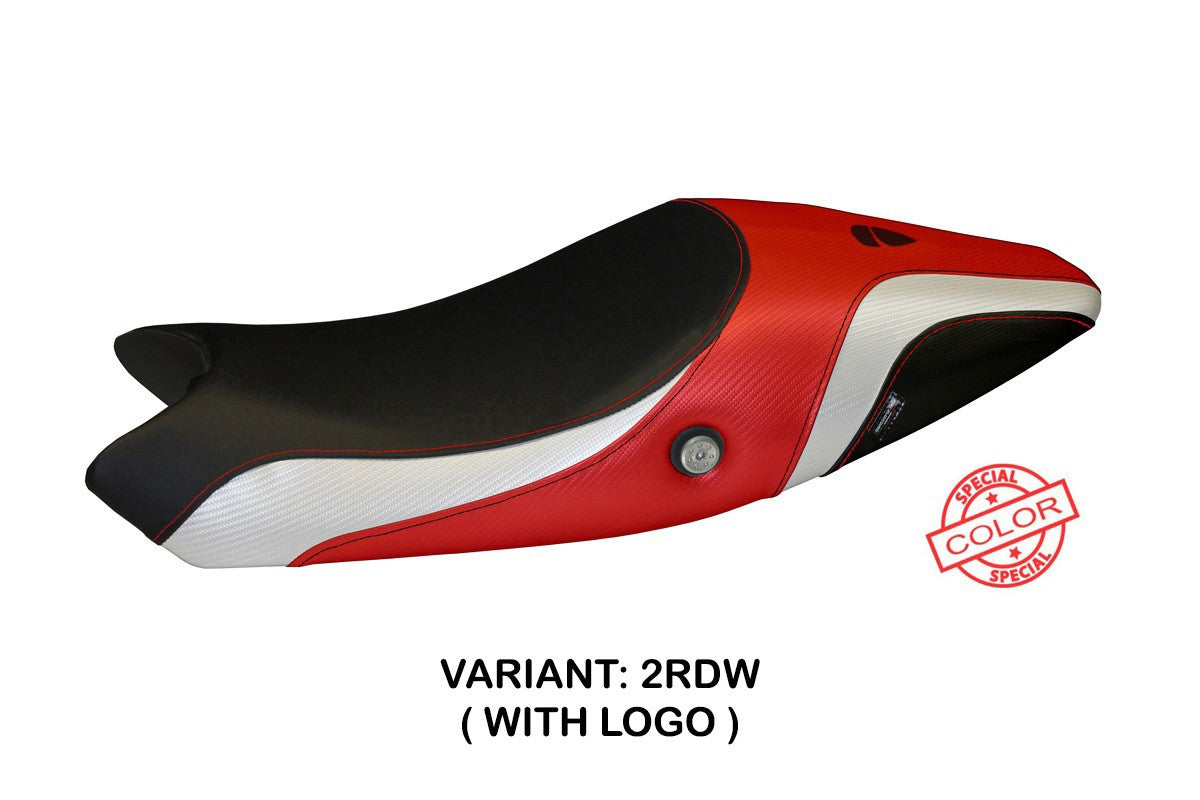 Yhteensopiva istuinpäällinen - Ducati Monster 1100/1100 EVO 2009 - 2013 - mod-logot erikoisvärillä
