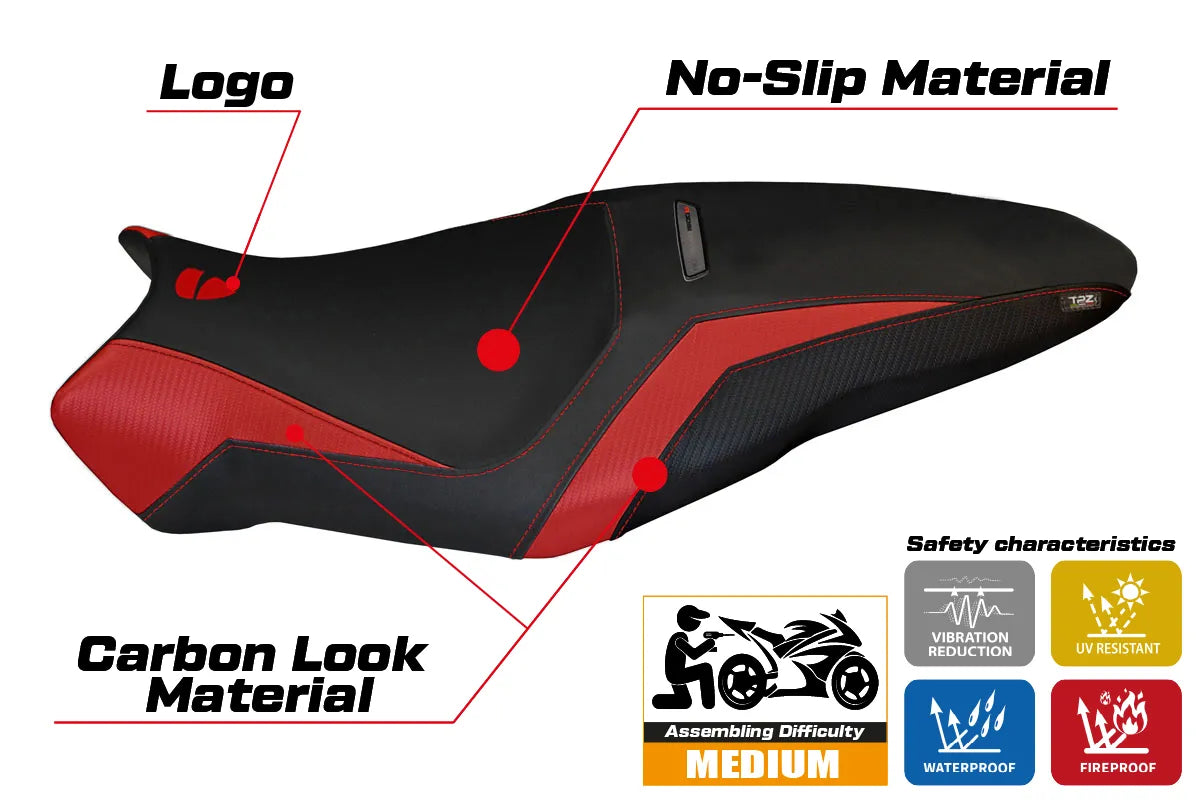 Yhteensopiva istuinpäällinen - Ducati Monster 1200 R 2016 - 2019 - mod Toledo 3
