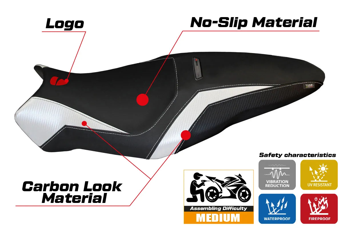 Yhteensopiva istuinpäällinen - Ducati Monster 1200 R 2016 - 2019 - mod Toledo 3