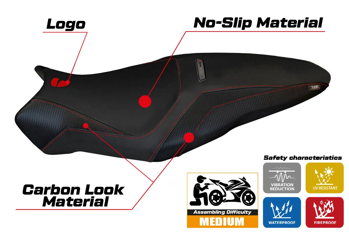Yhteensopiva istuinpäällinen - Ducati Monster 1200 R 2016 - 2019 - mod Toledo 3