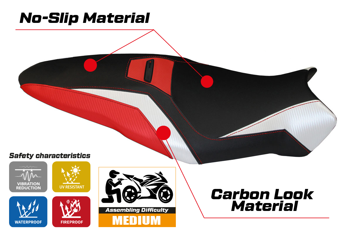 Yhteensopiva istuinpäällinen - Ducati Monster 1200 R 2016-2019 - mod Toledo Special Color