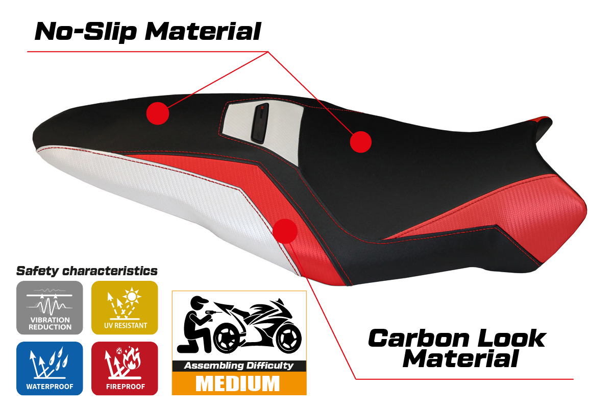 Yhteensopiva istuinpäällinen - Ducati Monster 1200 R 2016-2019 - mod Toledo Special Color