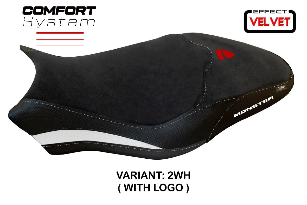 Yhteensopiva istuinpäällinen - Ducati Monster 797 2017-2020 - mod Ovada 2 Velvet Comfort System