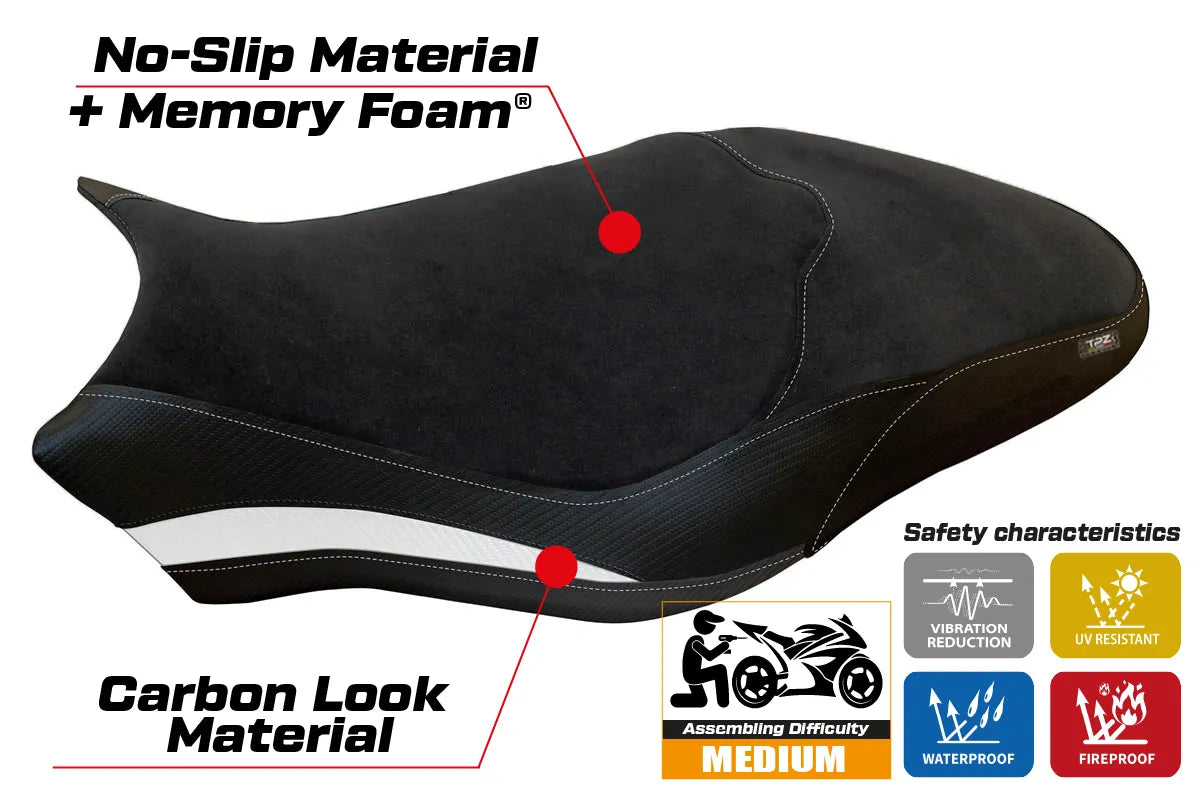 Yhteensopiva istuinpäällinen - Ducati Monster 797 2017-2020 - mod Ovada 2 Velvet Comfort System