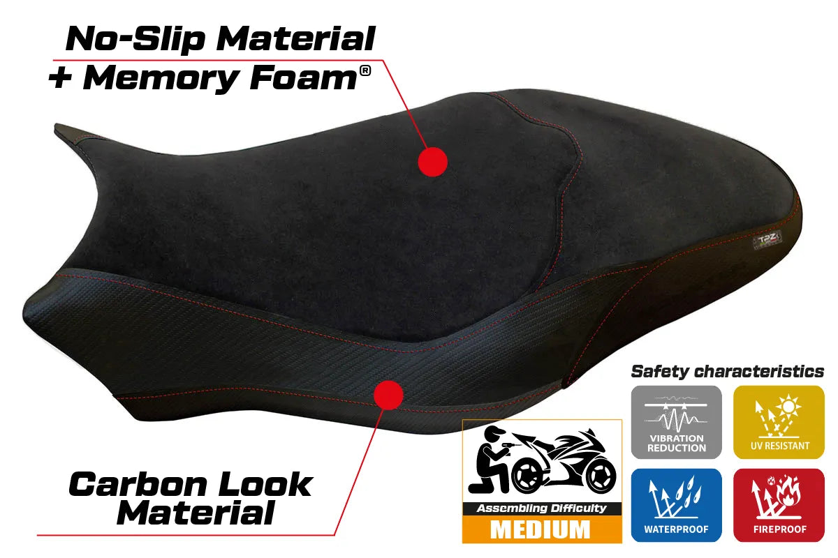 Yhteensopiva istuinpäällinen - Ducati Monster 797 2017-2020 - mod Ovada 2 Velvet Comfort System