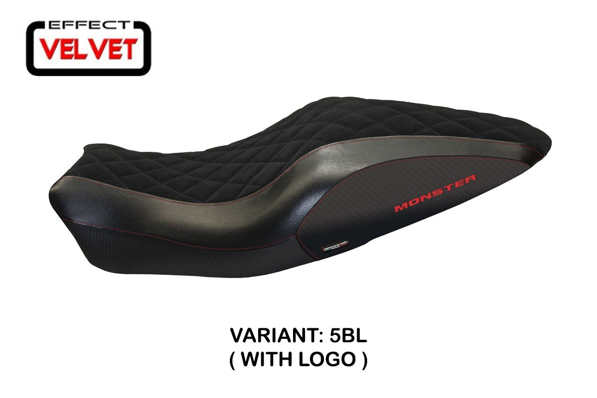 Yhteensopiva istuinpäällinen - Ducati Monster 821 / 1200 2014-2016 - mod Andorra Velvet