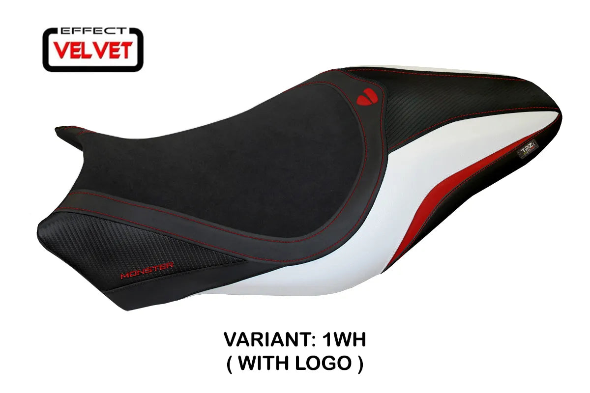 Yhteensopiva istuinpäällinen - Ducati Monster 821 / 1200 2014-2016 - mod Turis Velvet