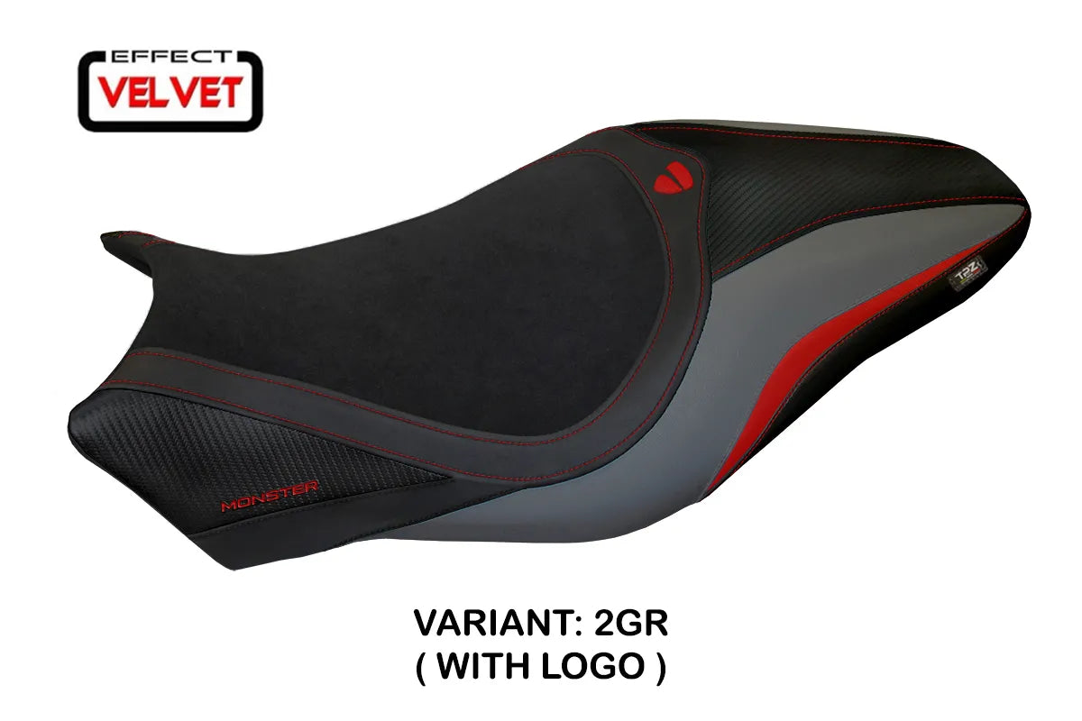 Yhteensopiva istuinpäällinen - Ducati Monster 821 / 1200 2014-2016 - mod Turis Velvet