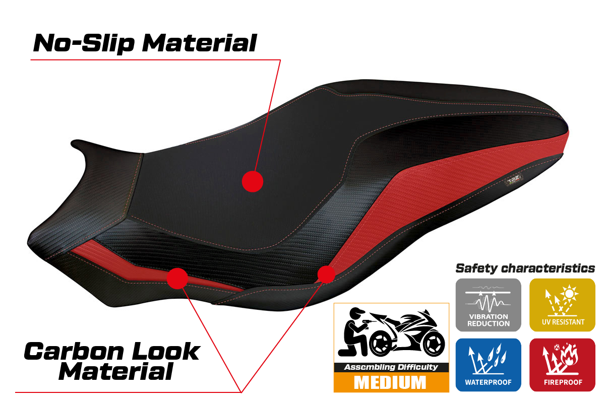 Yhteensopiva istuinpäällinen - Ducati Monster 821 / 1200 2017 - 2020 - mod Lipsia 3