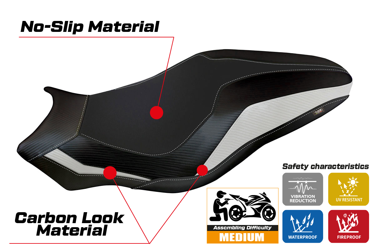 Yhteensopiva istuinpäällinen - Ducati Monster 821 / 1200 2017 - 2020 - mod Lipsia 3